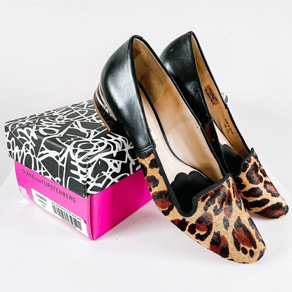 Diane Von Furstenberg Canela Calf Hair Flats